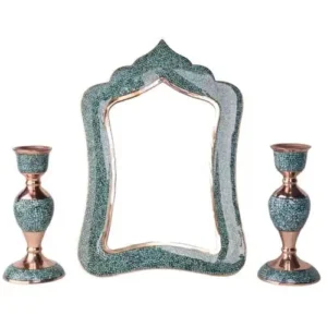 آینه و شمعدان فیروزه‌کوب نیشابور