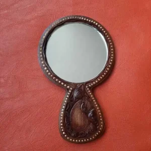 قاب آینه دستی معرق چرم اصفهان