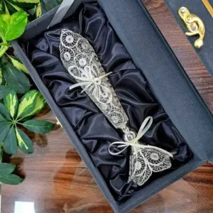 گلدان ملیله کاری نقره زنجان